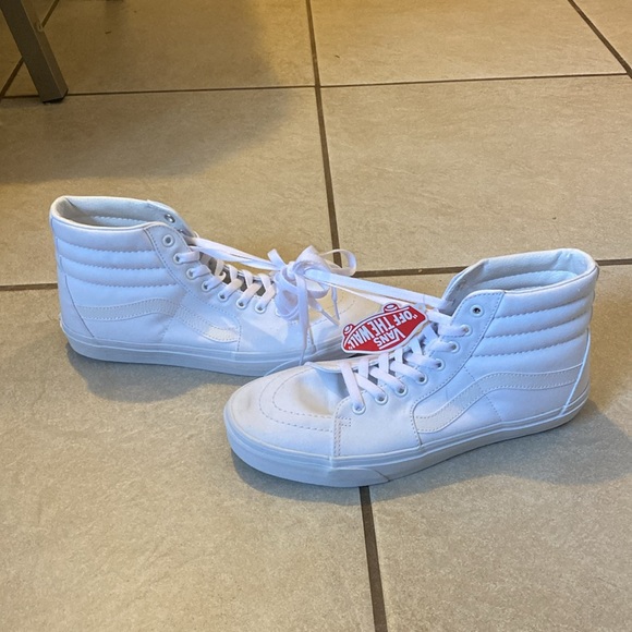 Brand new vans skate hi all white size 10.5 - Picture 2 of 4